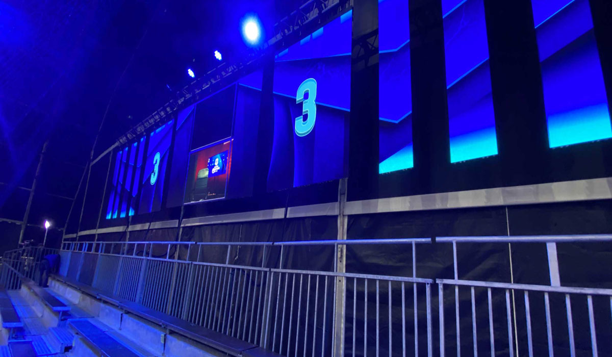 Kings League stands ledwall Kings League stands ledwall